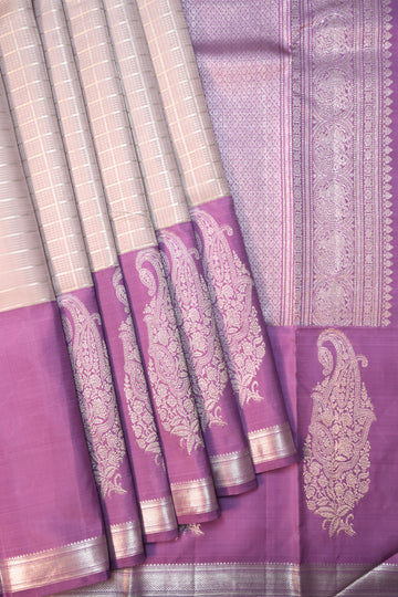 Silver Kanchipuram Silk Saree