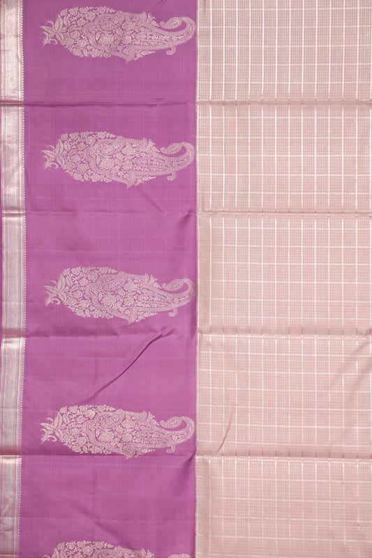 Silver Kanchipuram Silk Saree