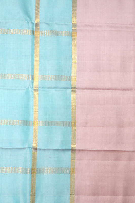 Sky blue Kanchipuram Silk Saree