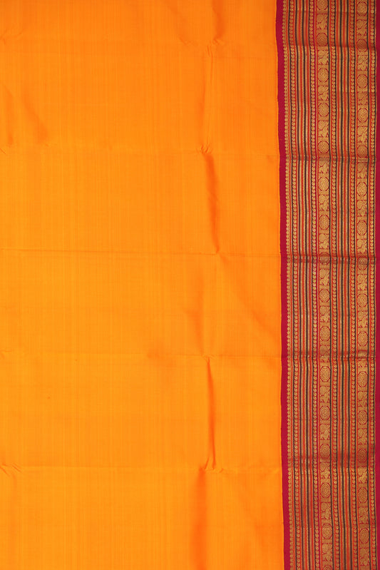 Orange Kanchipuram Silk Saree
