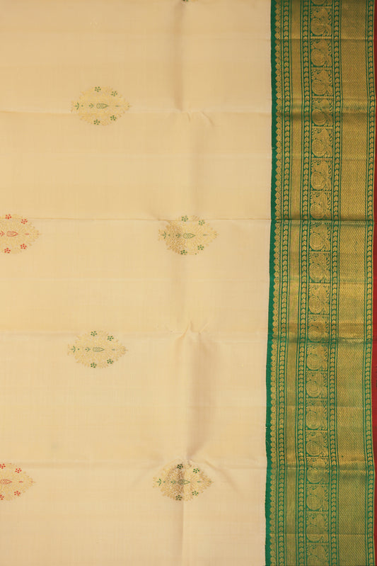 Sandal Kanchipuram Silk Saree