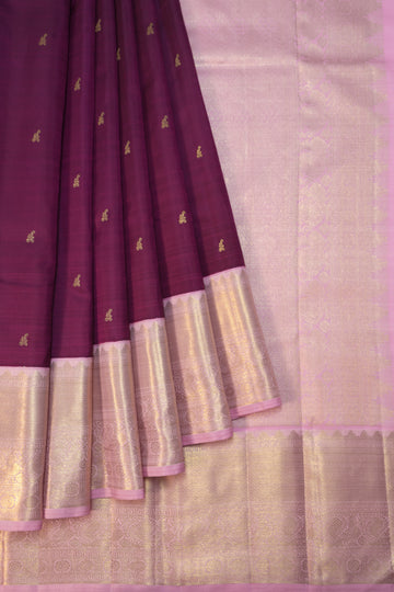 Purple Kanchipuram Silk Saree