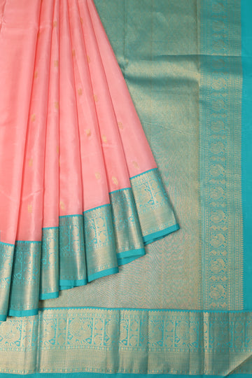 Pink Kanchipuram Silk Saree