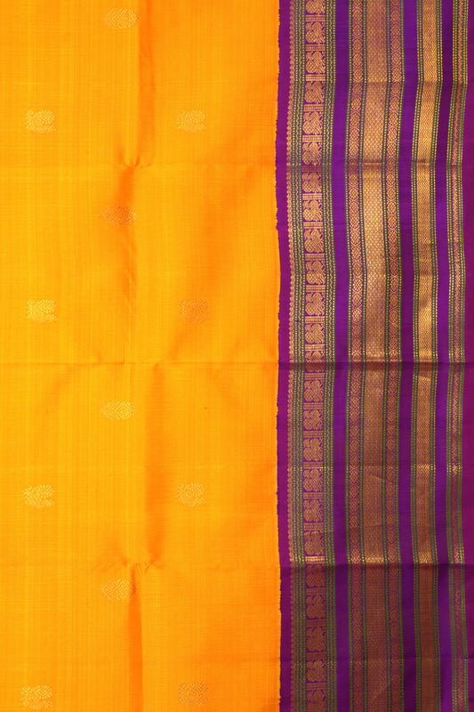 Orange Kanchipuram Silk Saree