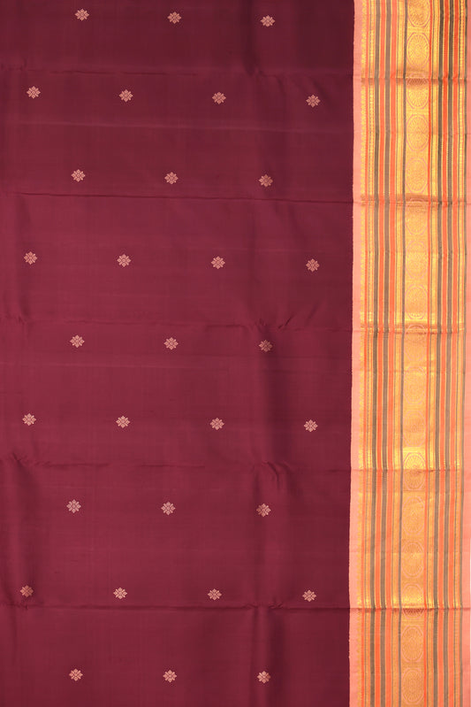 Maroon Kanchipuram Silk Saree