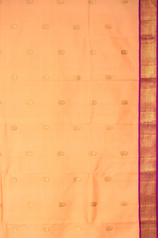 Peach Kanchipuram Silk Saree