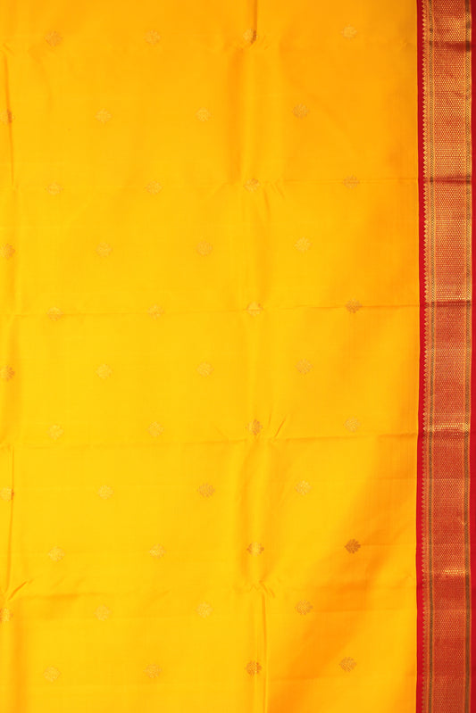 Yellow Kanchipuram Silk Saree