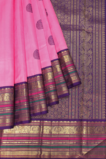 Pink Kanchipuram Silk Saree