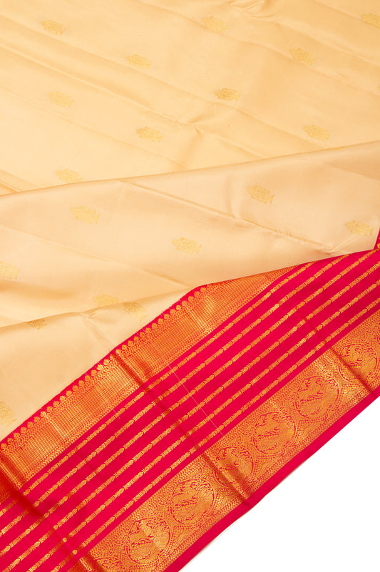 Sandal Kanchipuram  Silk Saree