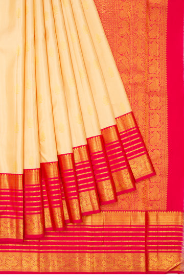 Sandal Kanchipuram  Silk Saree