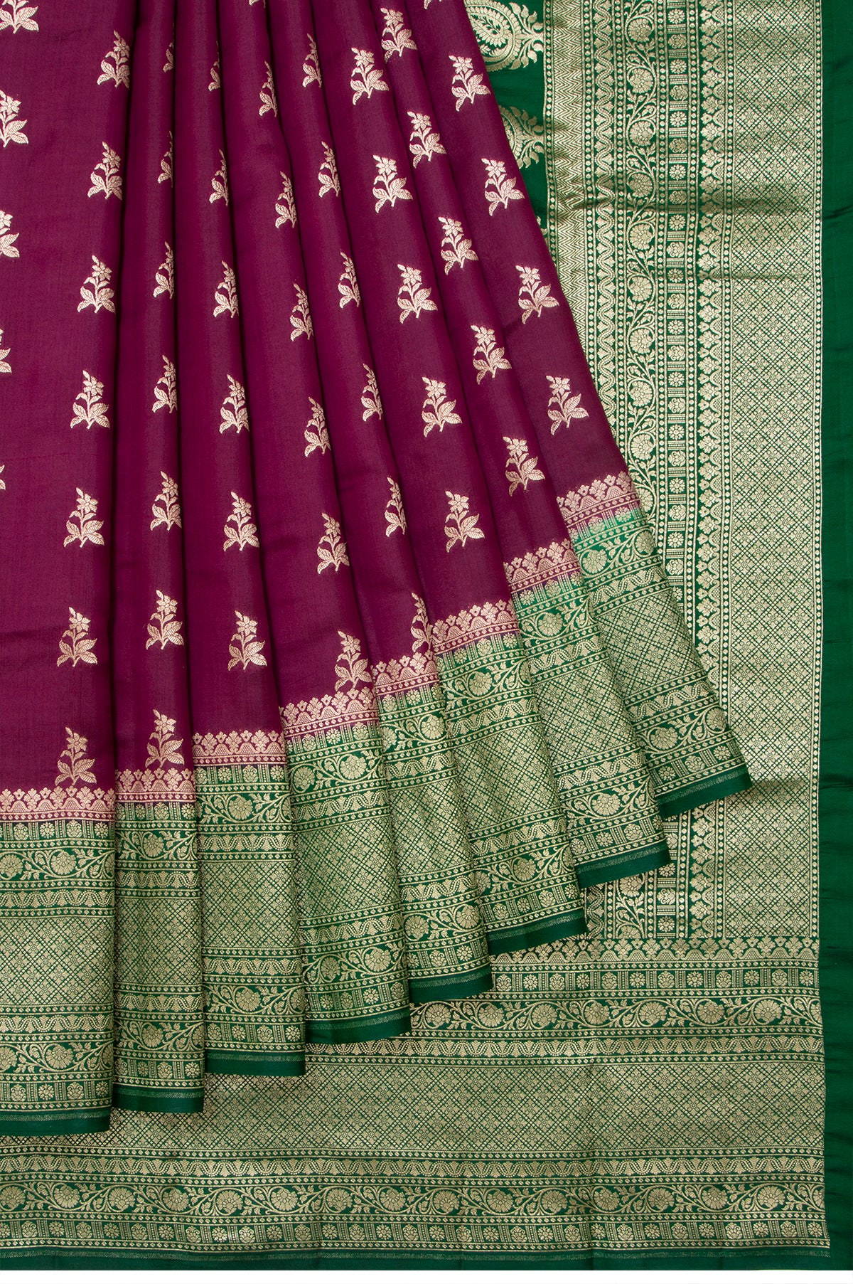 Purple Banaras Chiniya Silk Saree