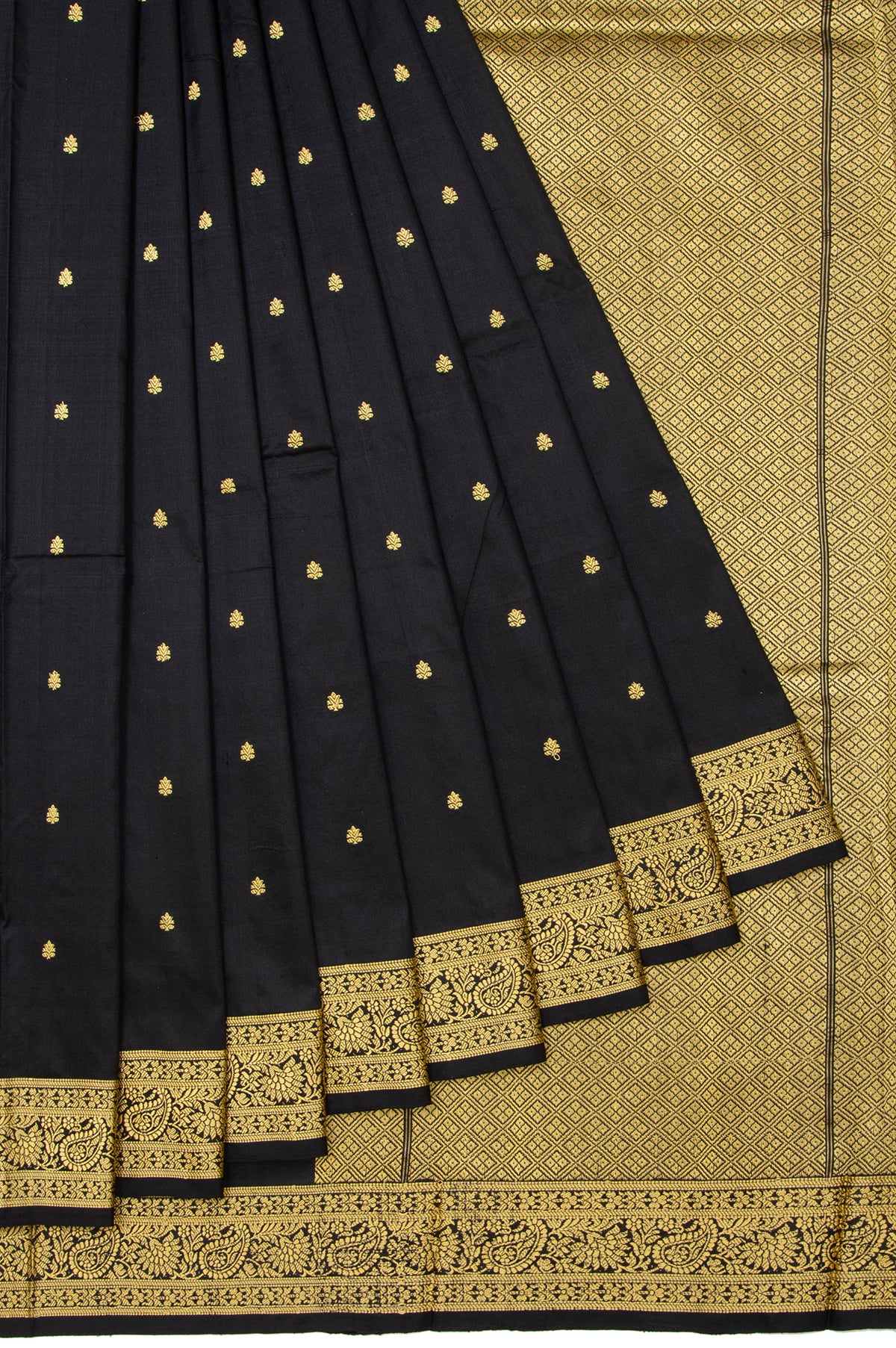 Black Banaras Katan Saree