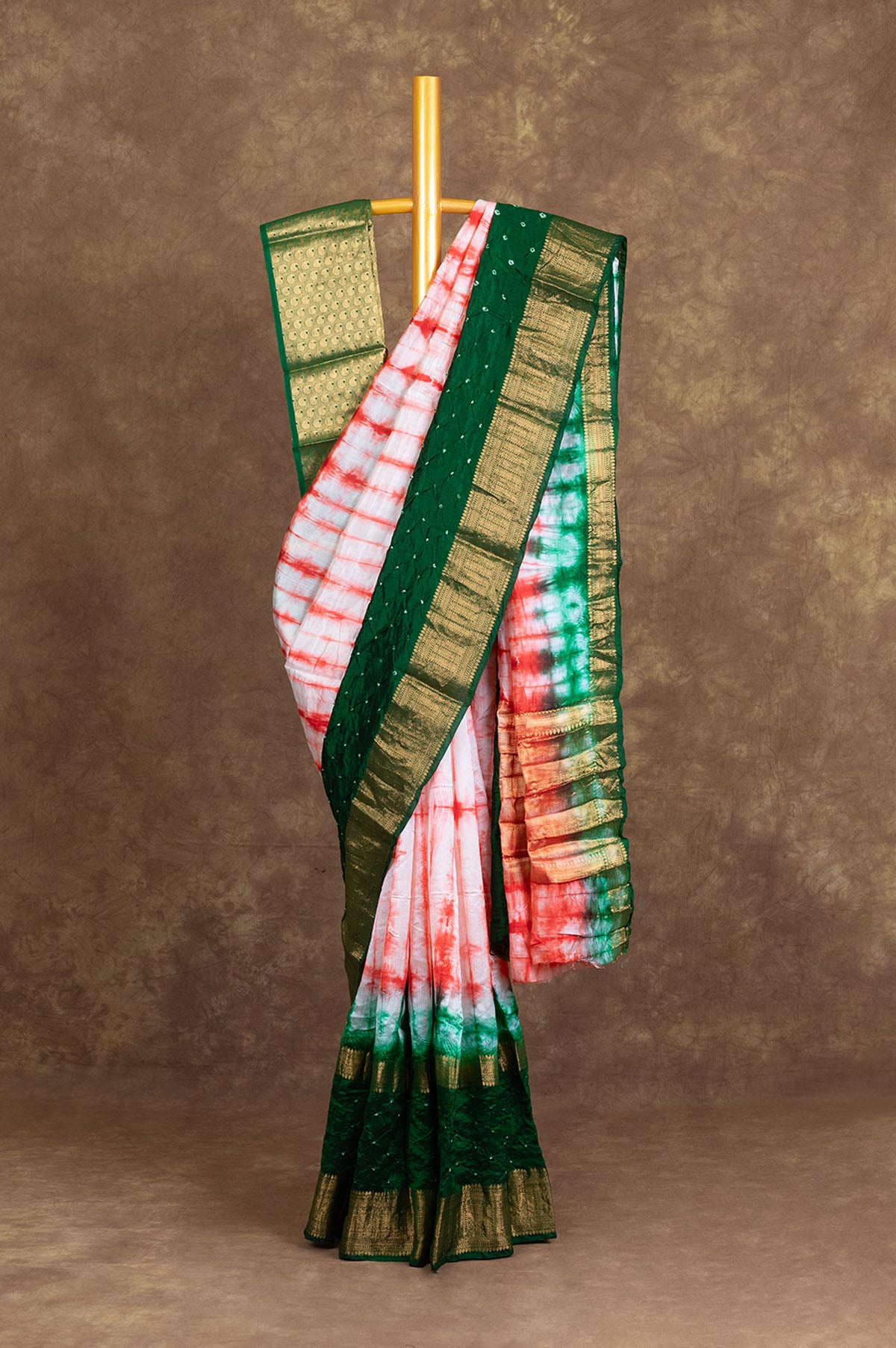 Banarasi Chiniya-Silk Green Saree