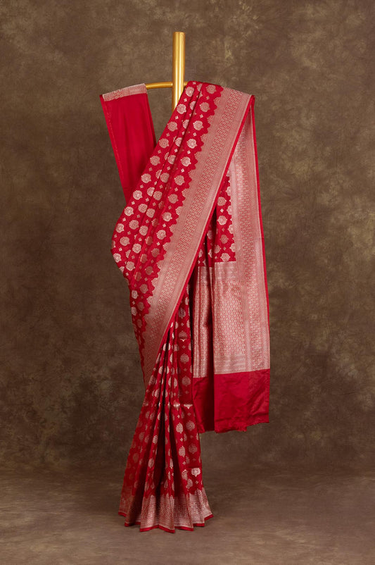 Red Banaras Katan Silk Saree