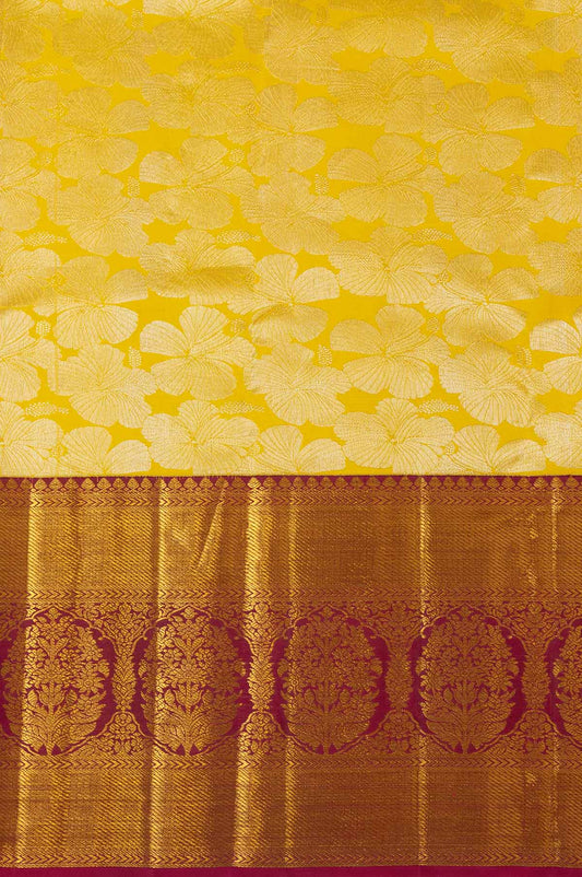 Yellow Kanchipuram Silk Saree