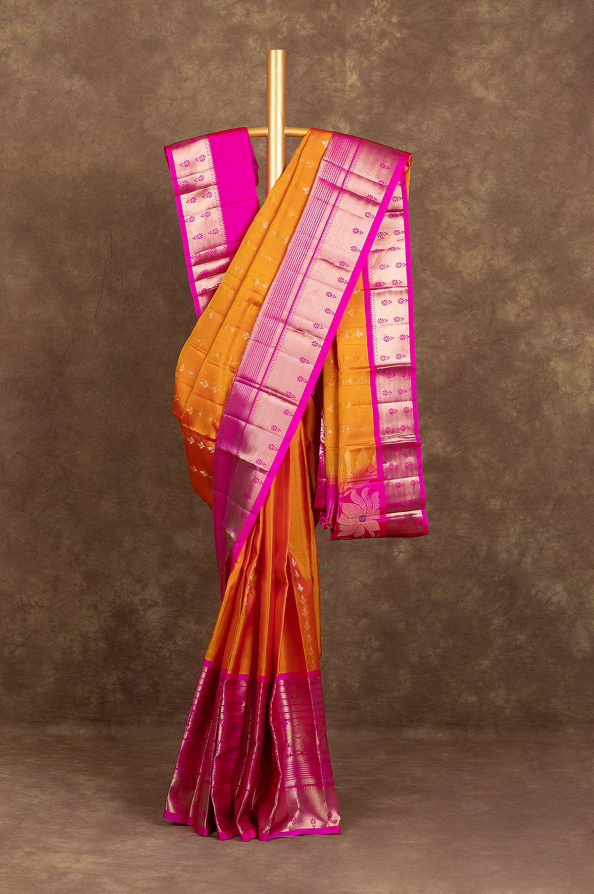 Mustard Soft Silk Saree