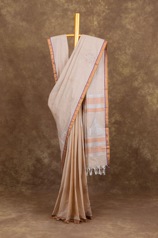 Sandal Kanchi Cotton Saree