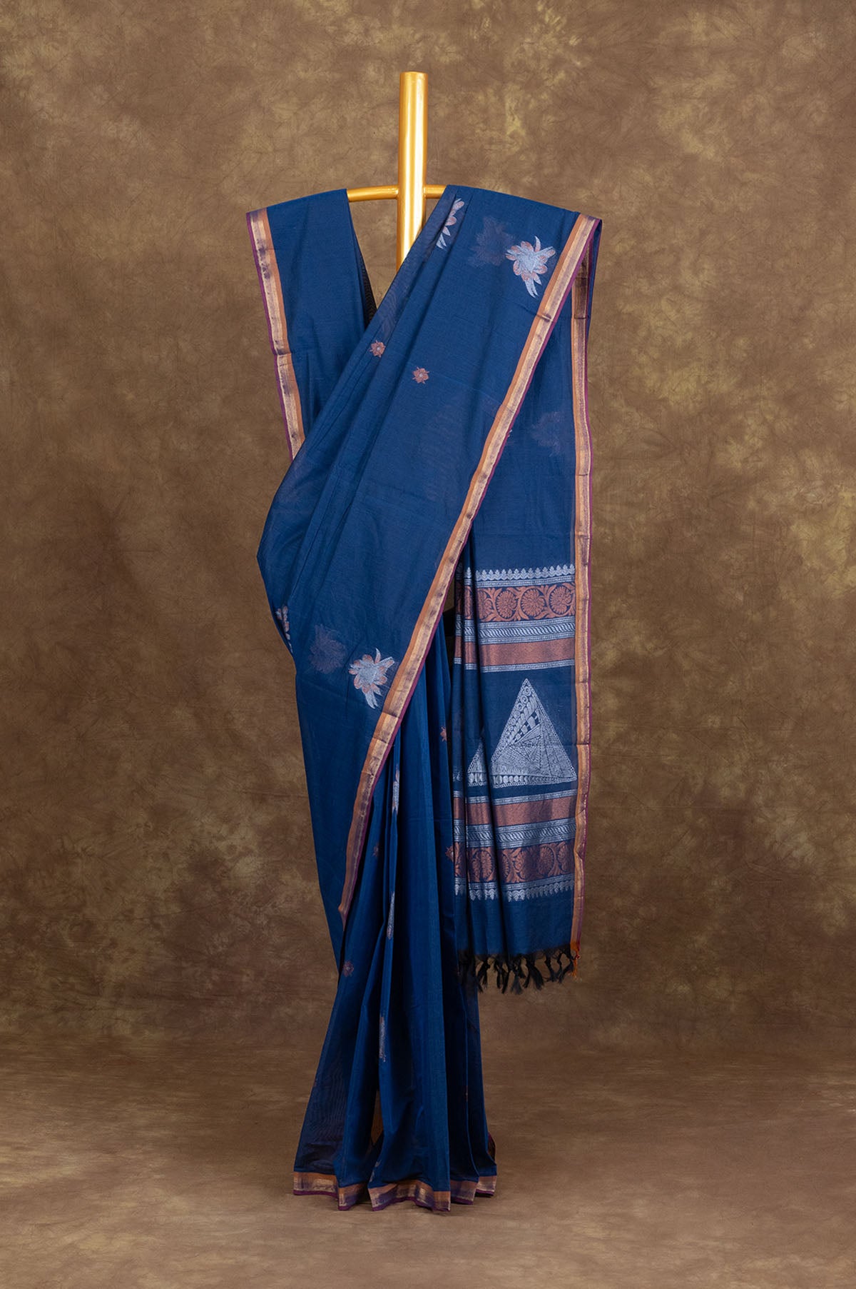 Blue Kanchi Cotton Saree