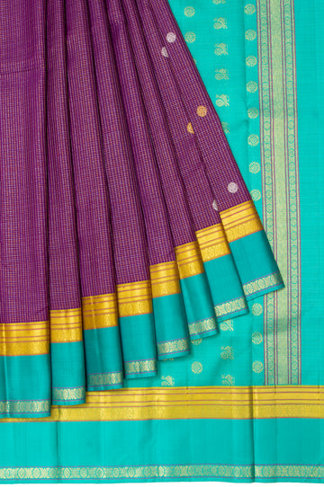 Violet Kanchipuram Silk Saree