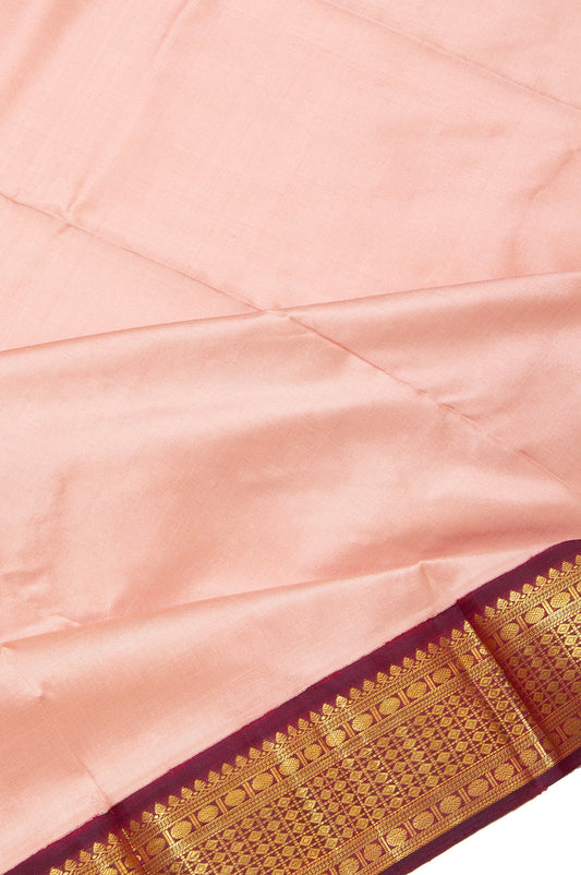 Onion Pink Kanchipuram Silk Saree