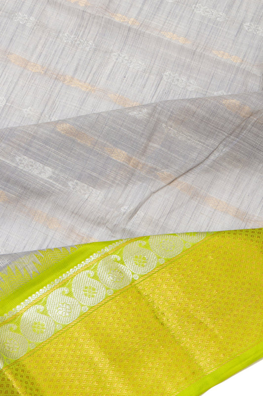 Ash Kanchi Kora Silk Saree