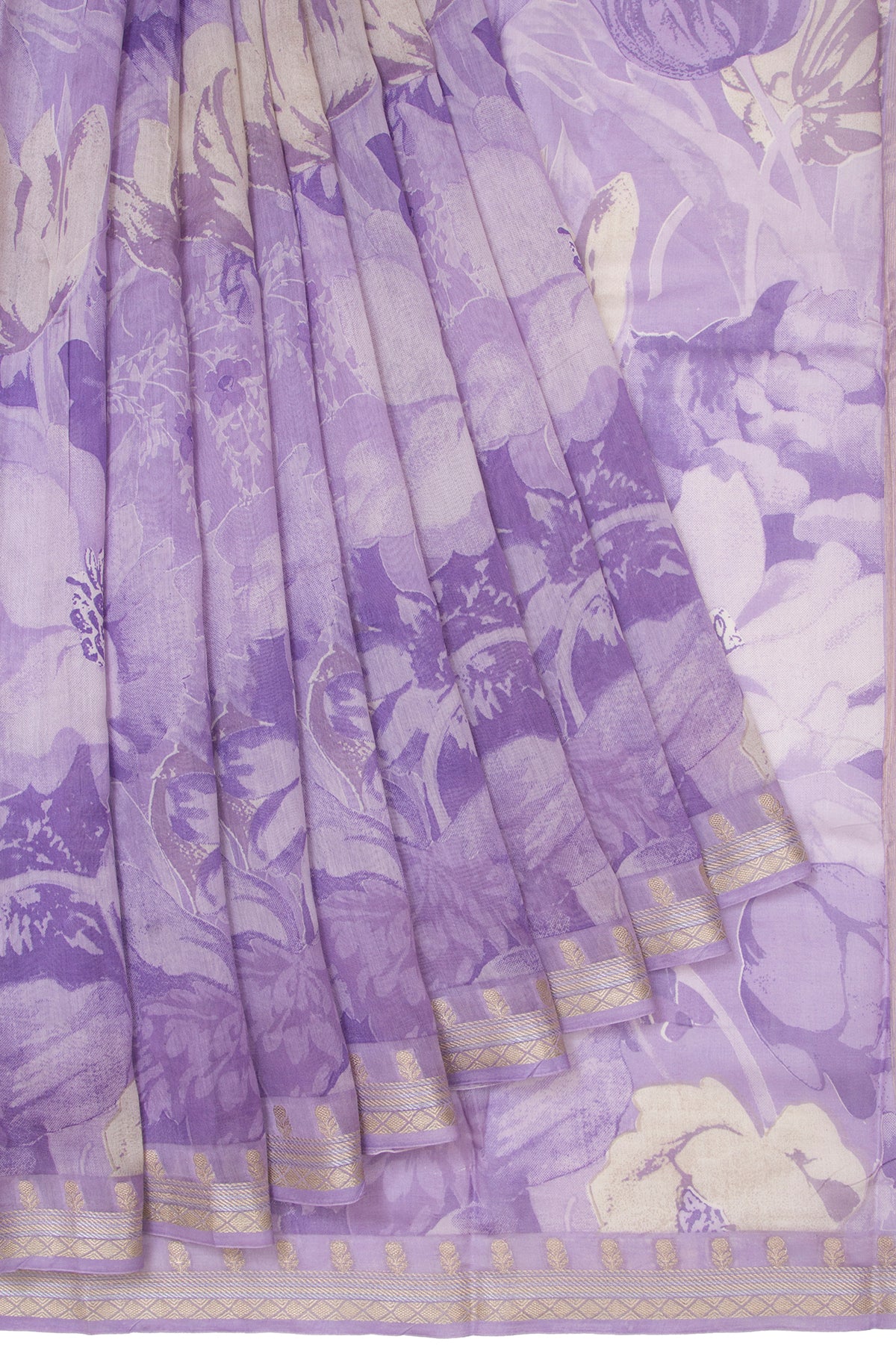 Lavender Chanderi Silk Cotton Saree