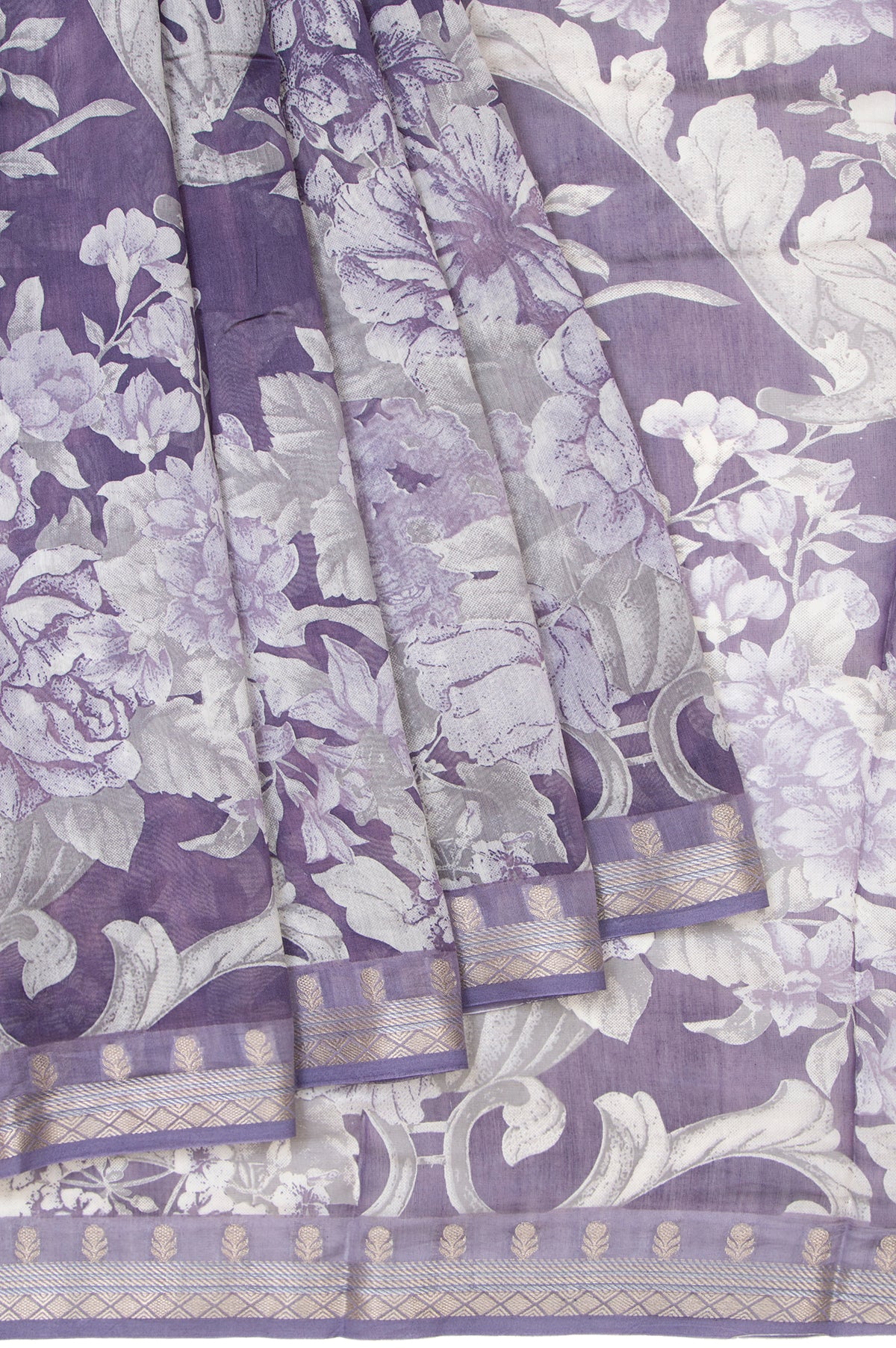 Lavender Chanderi Silk Cotton Saree