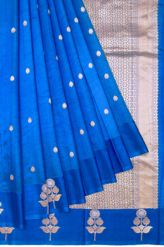 Royal Blue Banaras Katan Saree