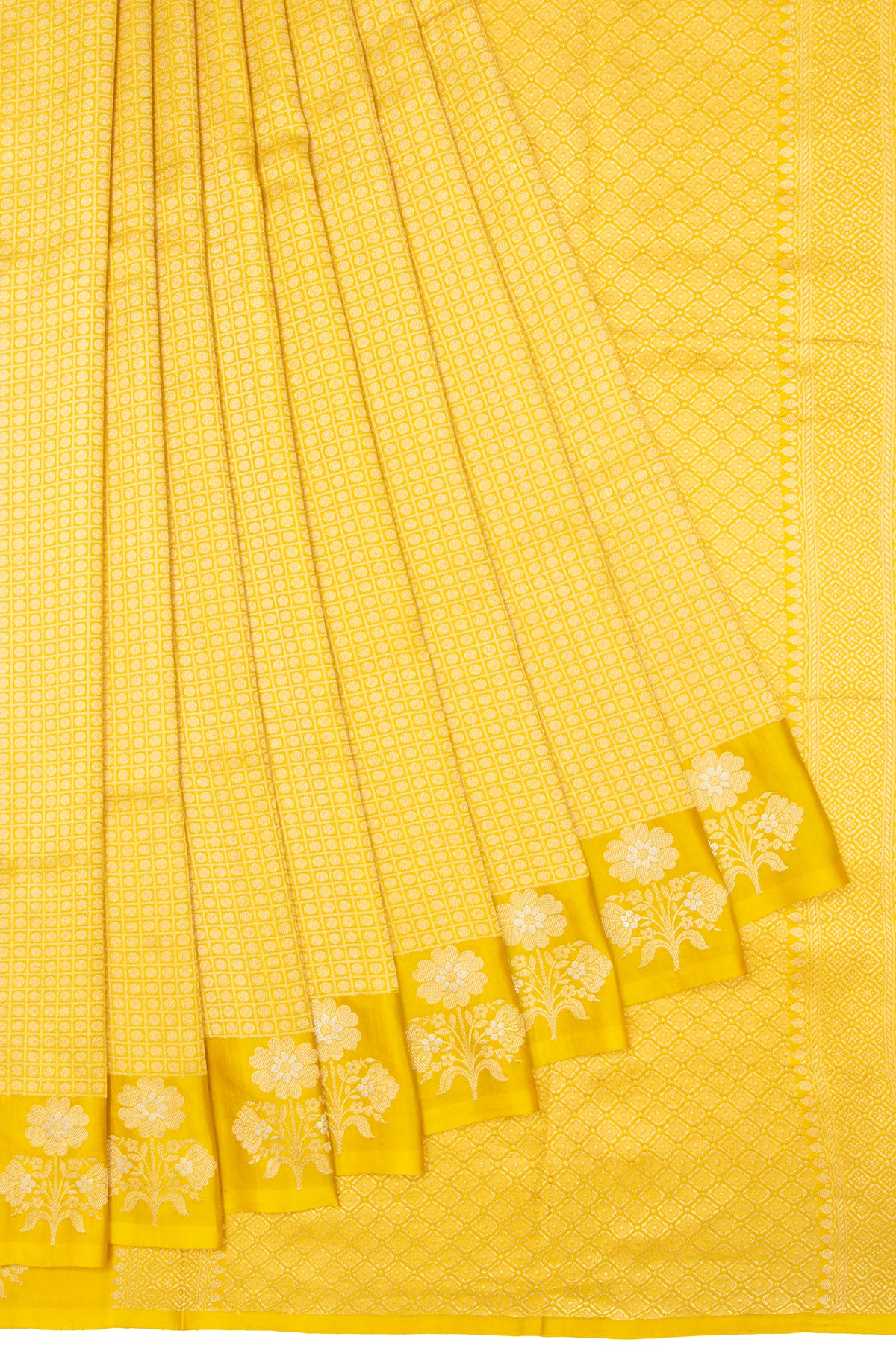 Neon Yellow Muslin Silk Saree