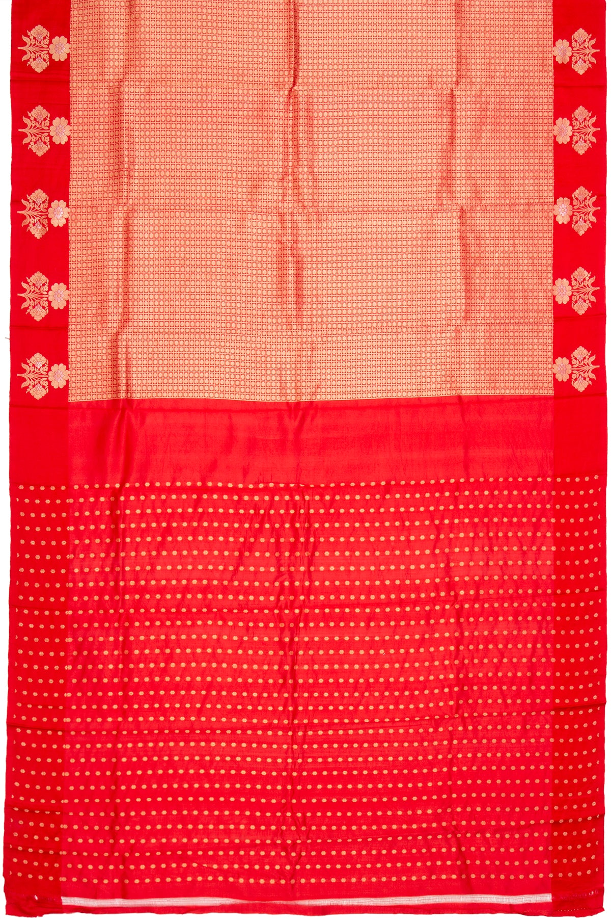 Red Muslin Silk Saree