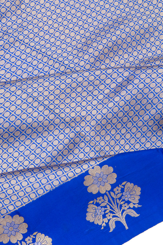 Royal Blue Muslin Silk Saree