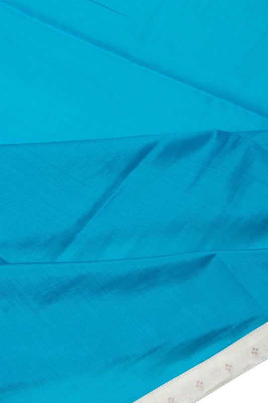 Blue Chiniya Silk Saree