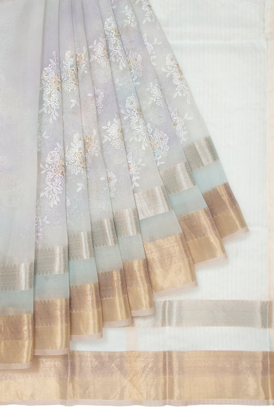 Off white Organza Saree