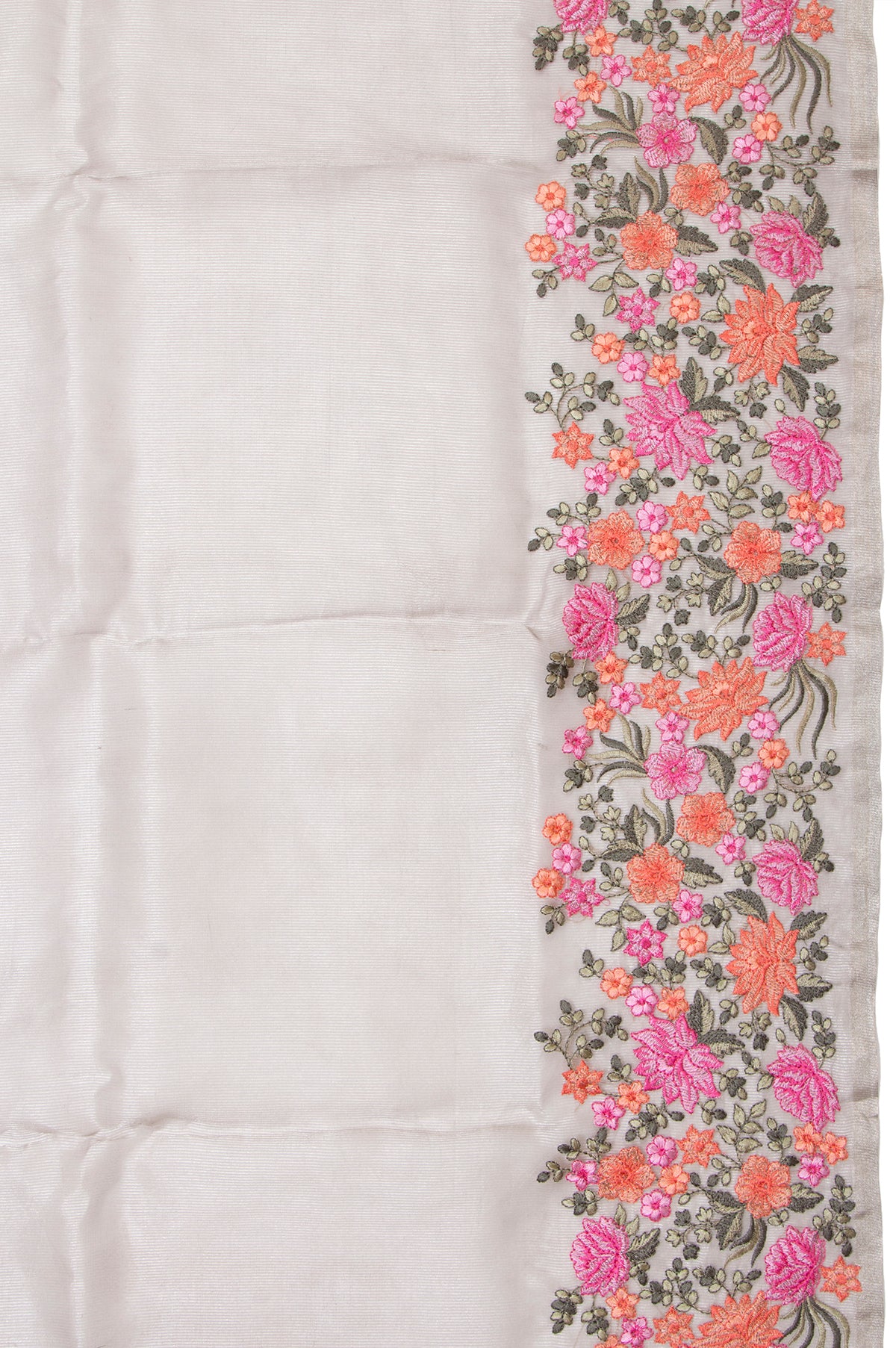 Ash Banaras Tissue Silk Saree