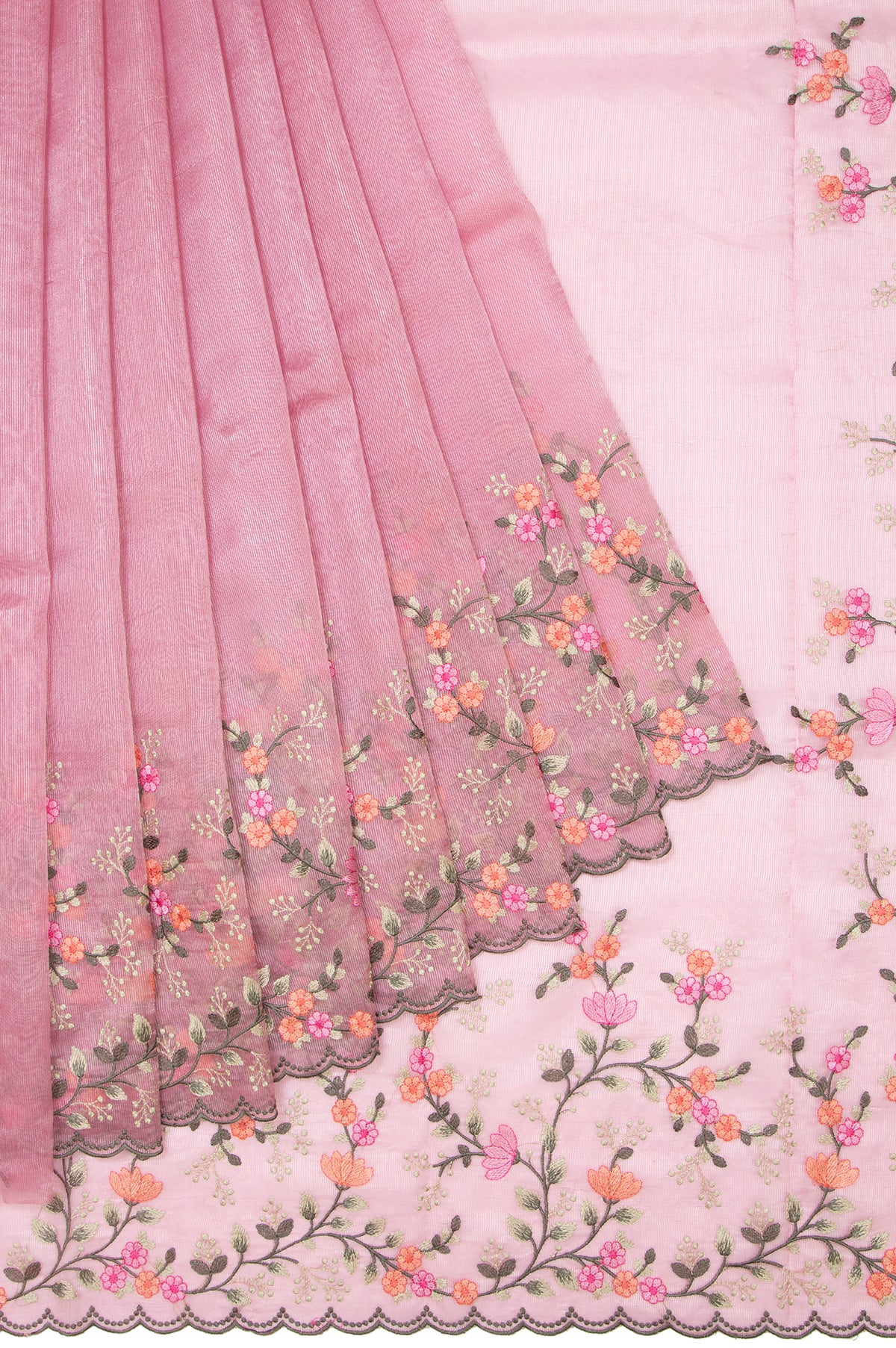 Pink Banaras Tissue Silk Saree
