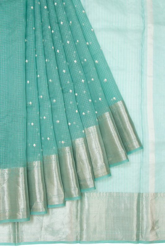 Sea Green Organza Saree