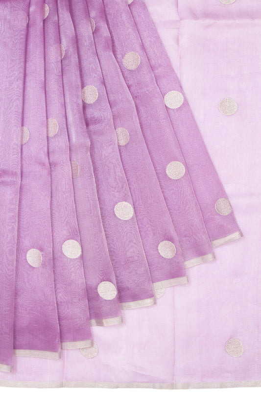 Lavender Organza Saree