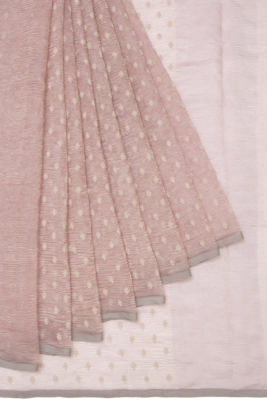 Onion Pink Banaras Tissue Silk Saree