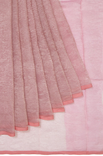 Onion Pink Banaras Tissue Silk Saree