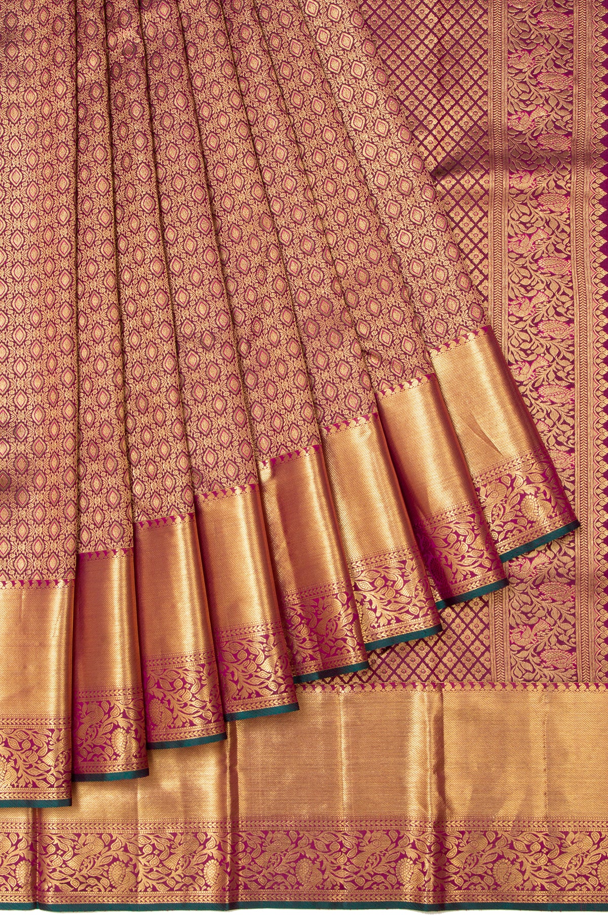 Purple Kanchipuram Silk Saree