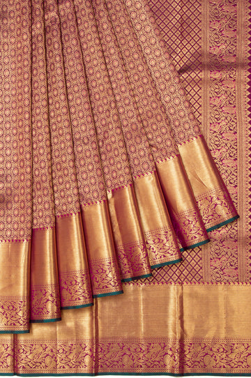 Purple Kanchipuram Silk Saree