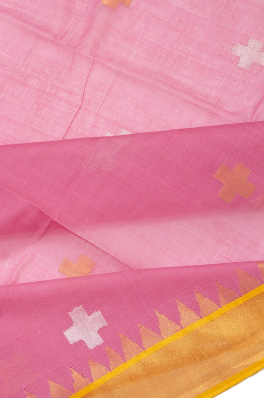Pink Ponduru Jamdani Cotton Saree