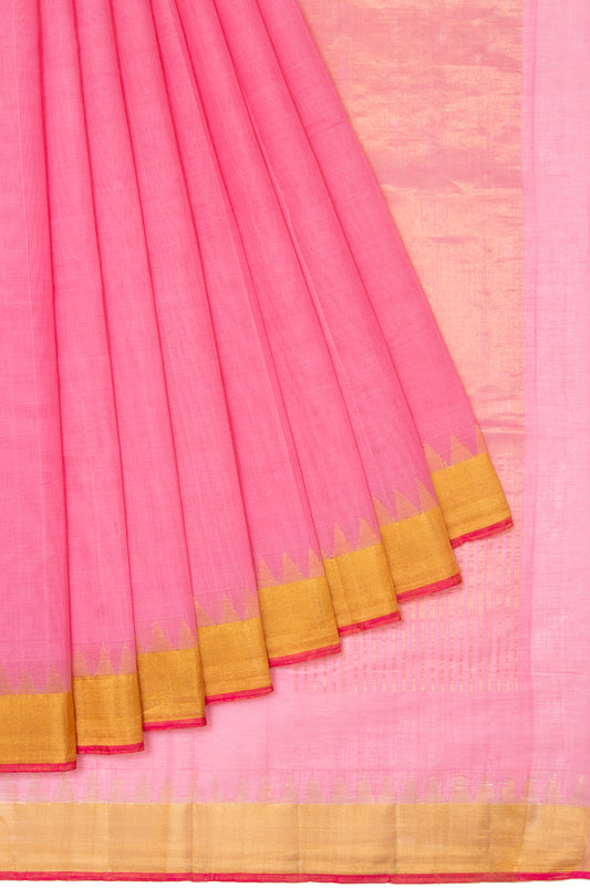 Pink Ponduru Cotton Saree