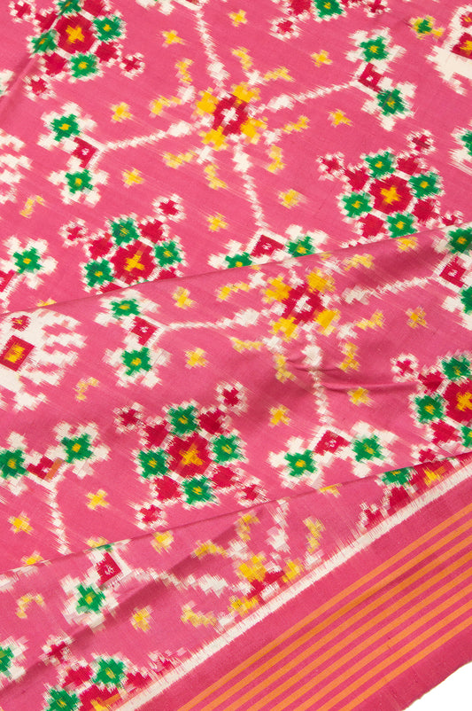 Pink Patan Patola Silk Saree