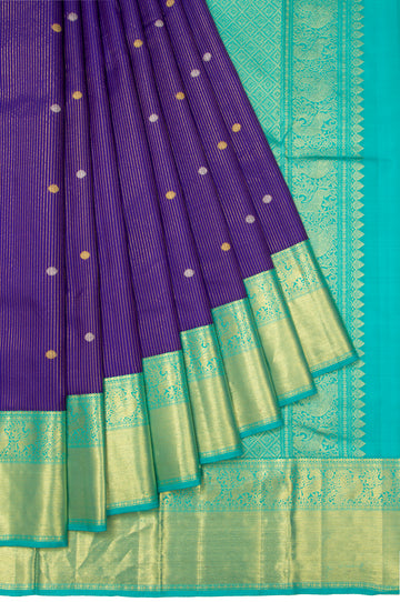 Violet Kanchipuram Silk Saree