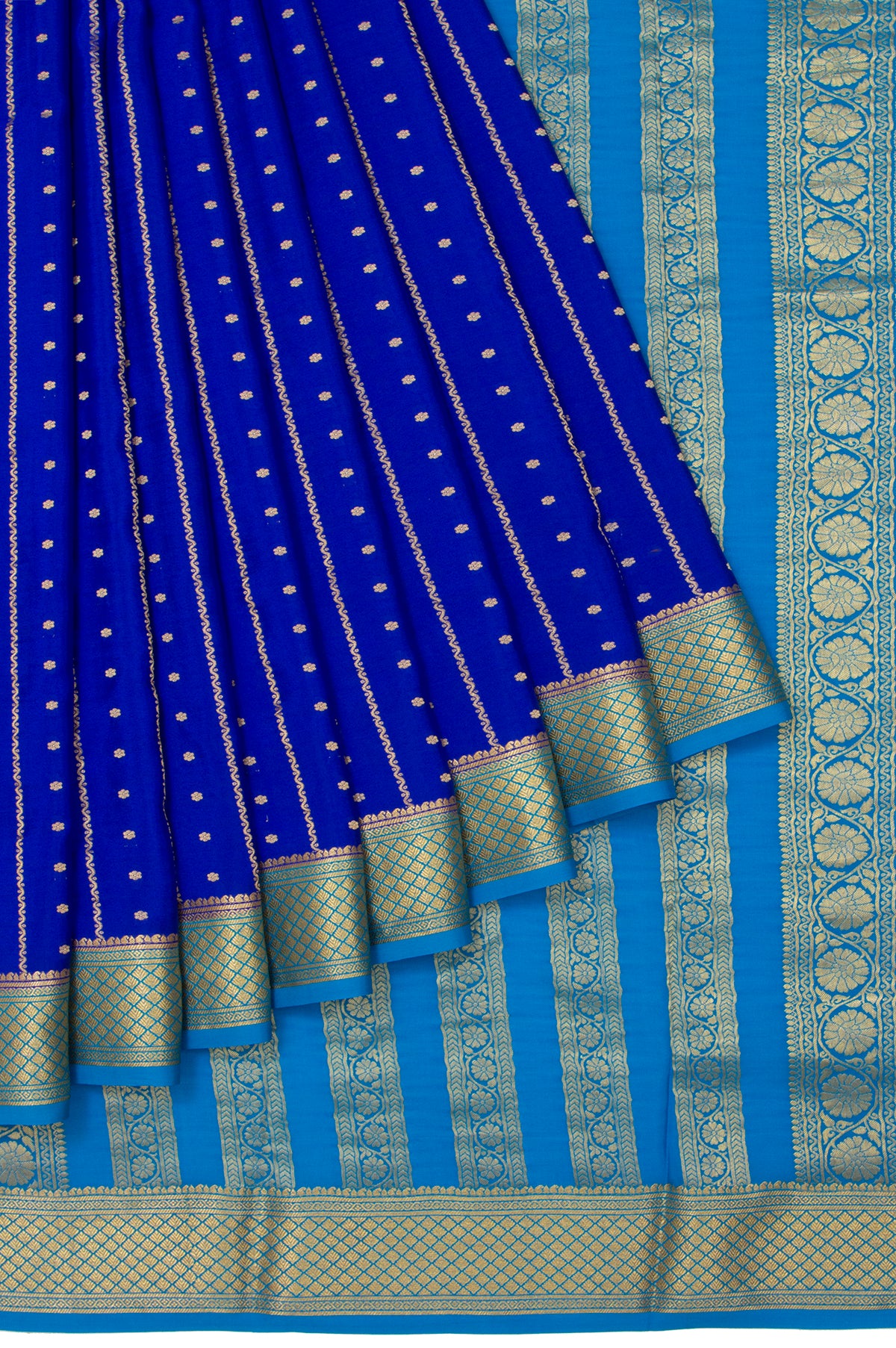 Blue Mysore Silk Saree