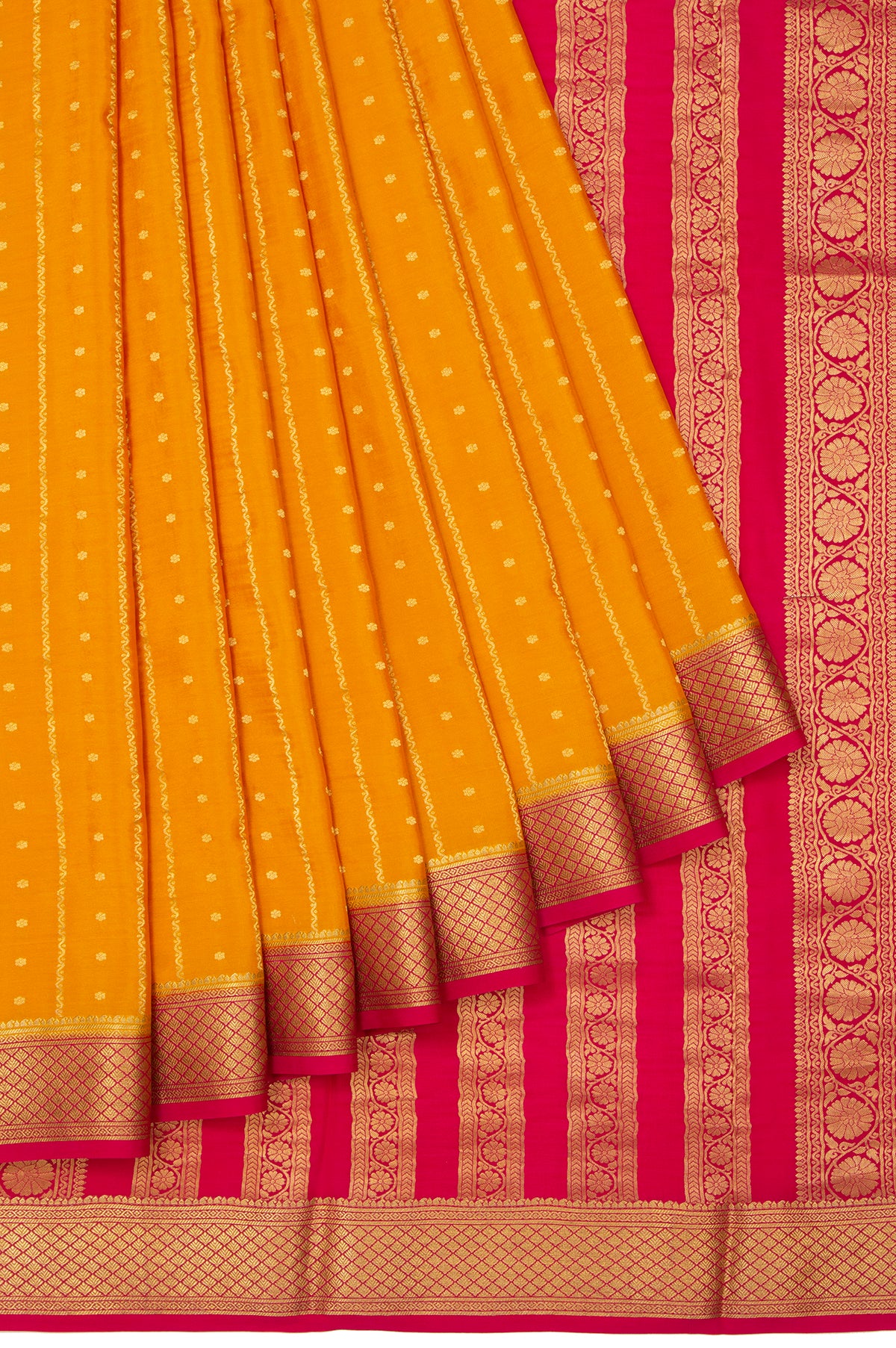 Orange Bollywood Elegant Mysore Crepe Floral Wedding Wear Handwoven Saree  Designer Weaving Fabric Craft Sari Women With Running Blouse Pce - Etsy