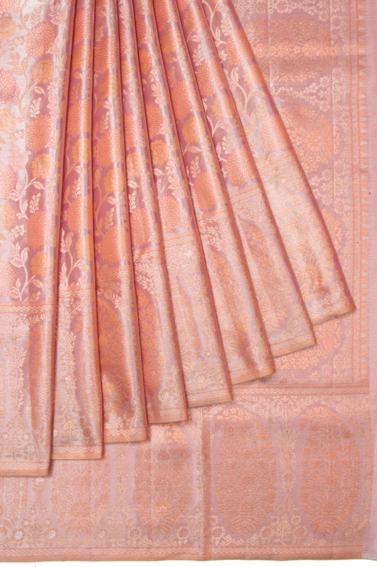 Pink Kanchipuram Tissue Silk Saree