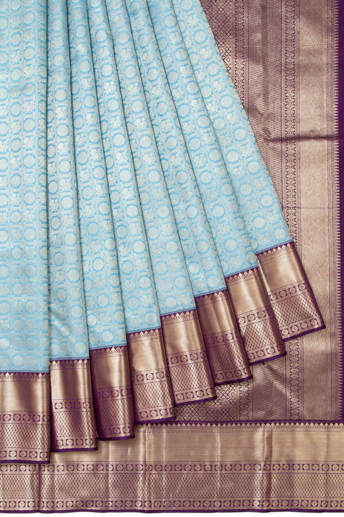 Kanchipuram Pure Silk Saree in Multicolor : SBRA2584