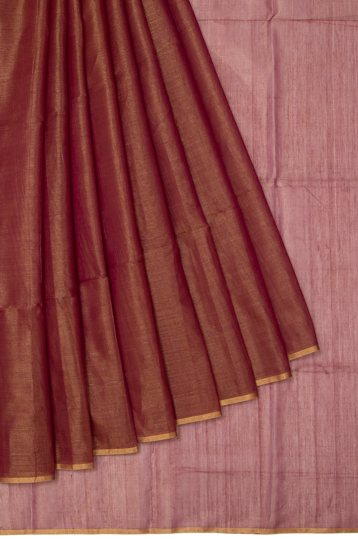 Maroon Maheshwari Silk Cotton Saree